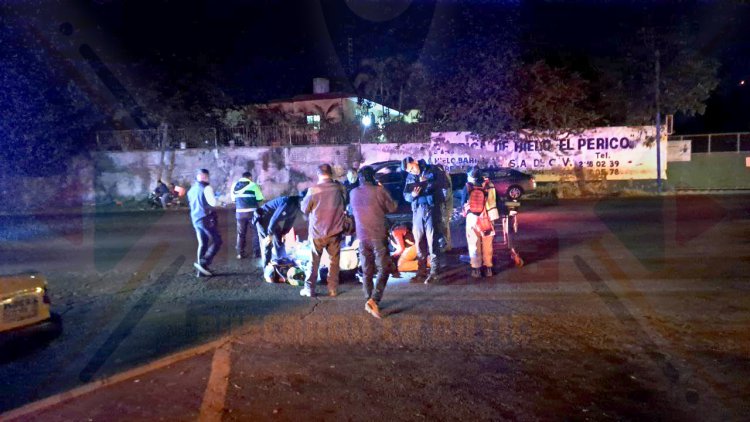 LESIONAN A MOTOCICLISTA A LA ALTURA DE LA HIELERA EL PERICO