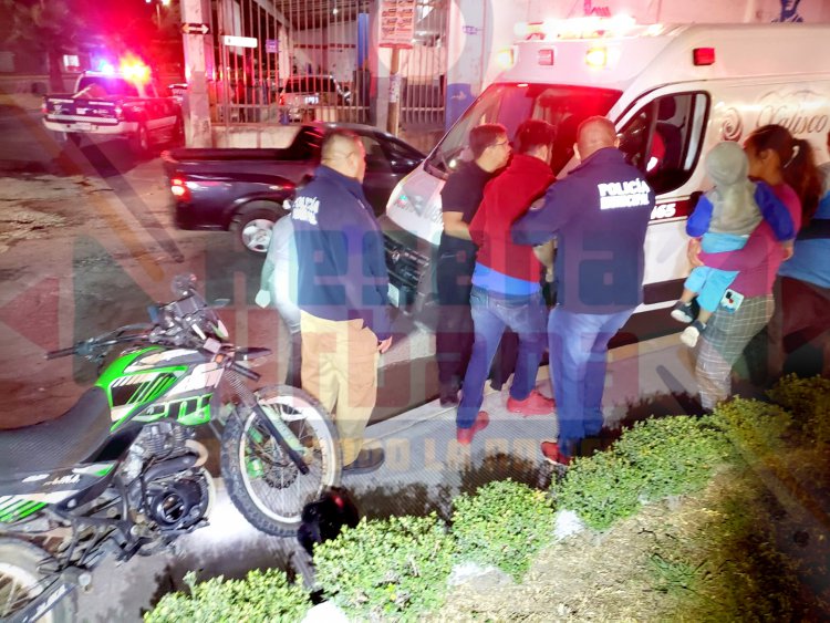 LESIONADO MOTOCICLISTA AL IMPACTAR CAMIONETA QUE SE LE ATRAVESÓ