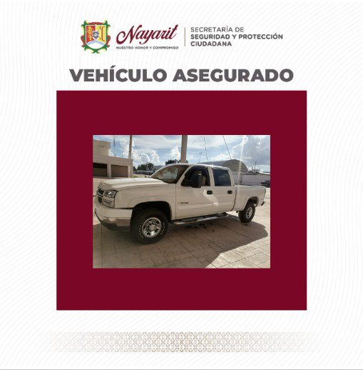 ASEGURAN VEHÍCULO EN TEPIC