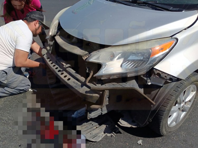 MOTOCICLISTA TERMINA CON LESIÓN GRAVE EN SU PIE DERECHO